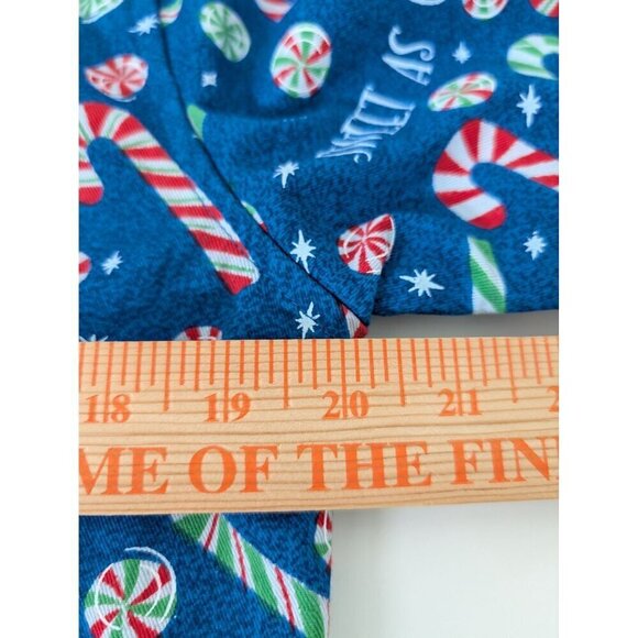 Vintage Christmas Jacket Womens Petite Size Medium Blue Candy Cane Peppermint - Picture 11 of 12